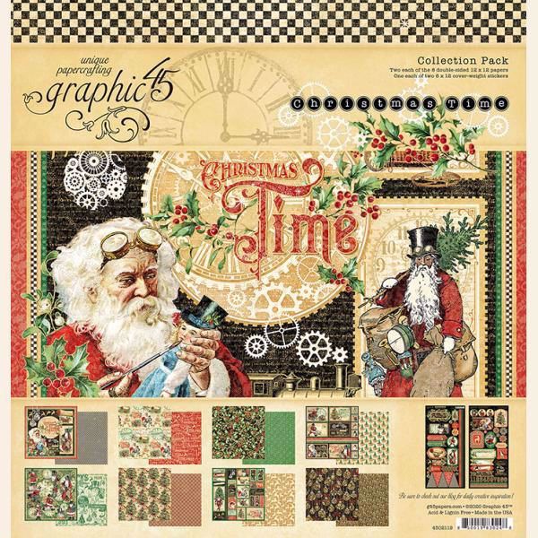 Papir blok 12x12 fra Graphic 45 - Christmas Time - 4502119