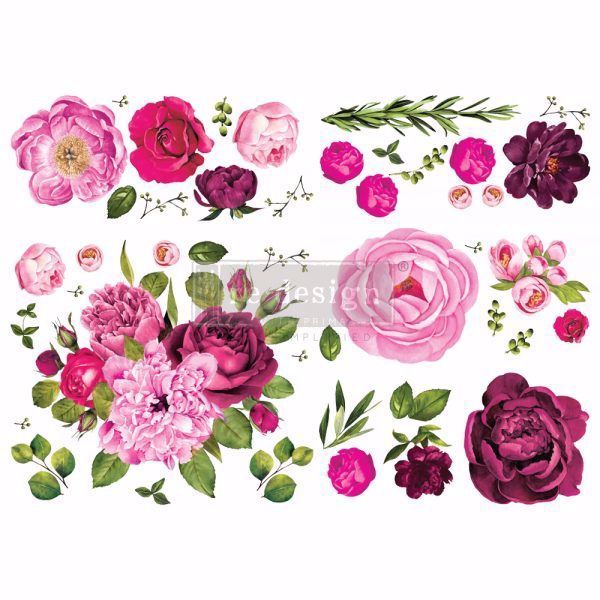 Re-design with Prima - Lush Floral I - 120 x 88 cm Decor Transfer - 644215