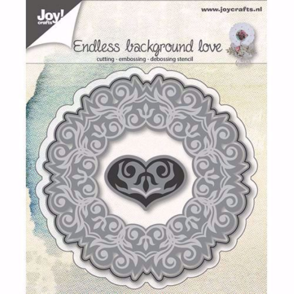 Endless background love - die 6002/0644  standsejern til scrapbooking og kort fra Joy Crafts