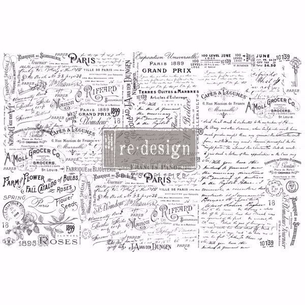 Re-Design with Prima - Zoey - 48,3 x 76,2 cm Mulberry Tissue Paper til decoupage scrapbooking og kort - 644758