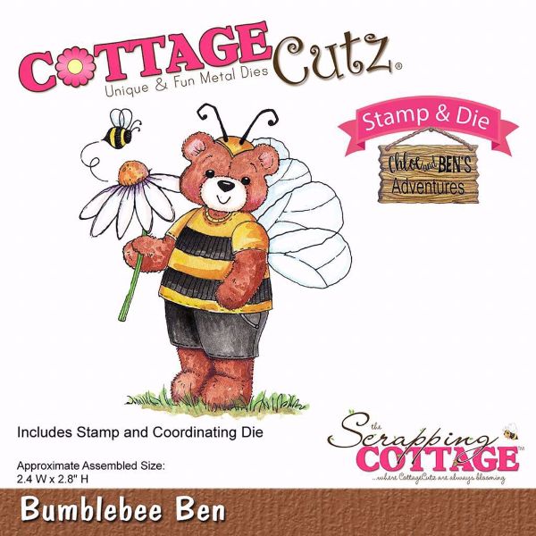 Bumblebee Ben - Humlebi - standsejern til scrapbooking - CCS-024 - Chloe and Ben's Adventures