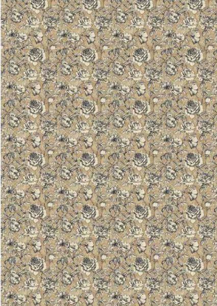 Stamperia Ris papir til decoupage scrapbooking og kort - DFSA3011 - Roses with Ocher Background