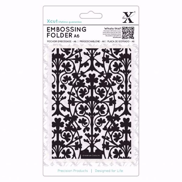 Ornate Foliage -  embossing folder fra X-cut, XCU515206