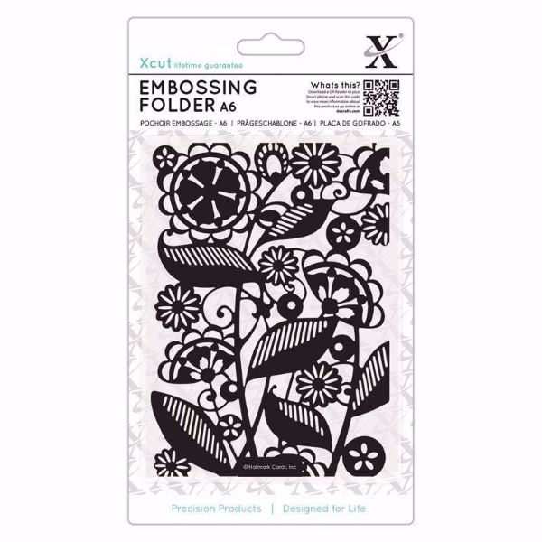 Folk Florals -  embossing folder fra X-cut, XCU515191
