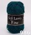Soft Lama Fine strikkegarn fra Svarta Fåret - 986 Flaskegrøn