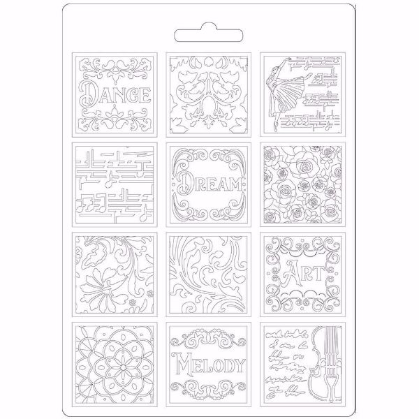 Stamperia Soft Mould Passion Patchwork Music - K3PTA576