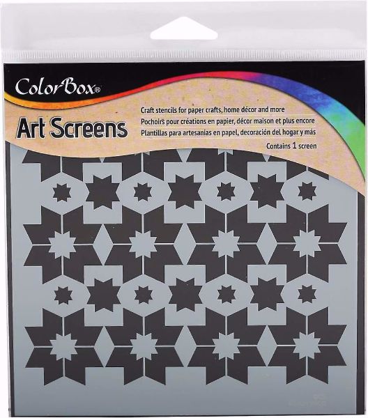 ColorBox Art Screens Star Points Stencil 15 x 15 cm mask, stencil fra Clearsnap