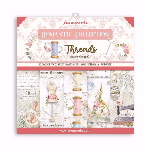 Stamperia Romantic Threads design papir pakning til scrapbooking og kort - SBBL88