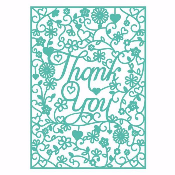 Thank you - kort die - FEDIE172 - dies standsejern og embossing til scrapbooking og kort