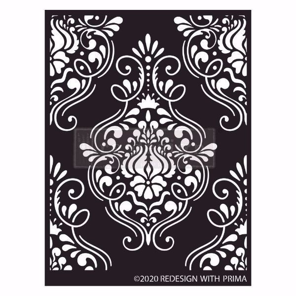 Re-design with Prima Decor Stencils - Flourish Emblem 650605