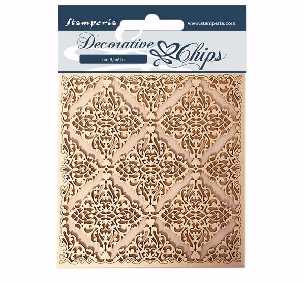 Stamperia Chipboard 15x15 cm - Sleeping Beauty Texture - Træ - SCB61