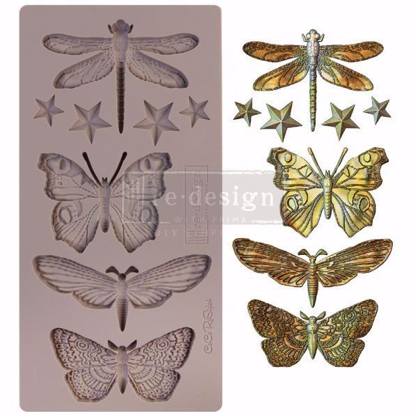  Re-Design with Prima Insecta & Stars - silikone Form - 652432