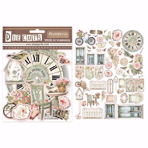 Stamperia House of Roses design Die Cuts til scrapbooking og kort - DFLDC03