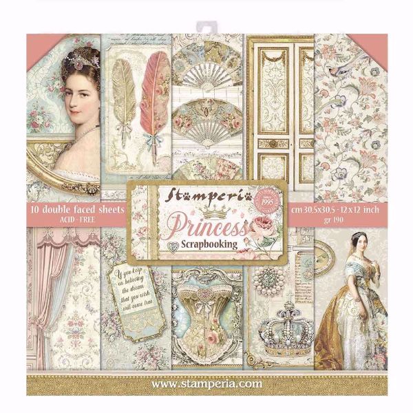 Stamperia Princess design papir pakning til scrapbooking og kort - SBBL75