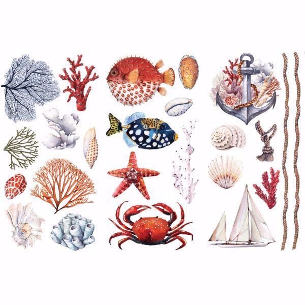 Re-design with Prima - Amazing Sea Life 3 stk af 15 x 30 cm Decor Transfer - 655945