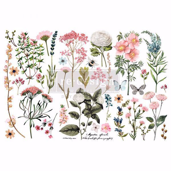 Re-design with Prima - Botanical Paradise 3 stk af 15 x 30 cm Decor Transfer - 653378