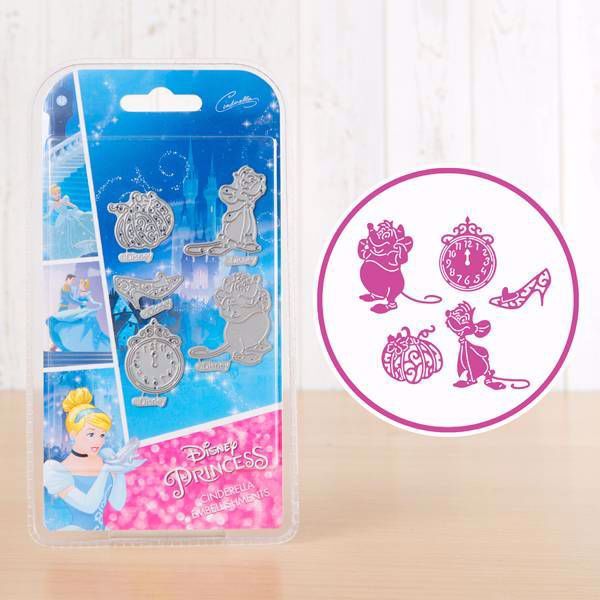 Disney Dies - Cinderella Embellishments - Askepot - DL086 - standsejern til scrapbooking og kort