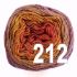 Luksus Poema Tweed - Ekstra fin Merino med 6% Viscose fra Laines Du Nord - 212 Brændt orange til gul til violet