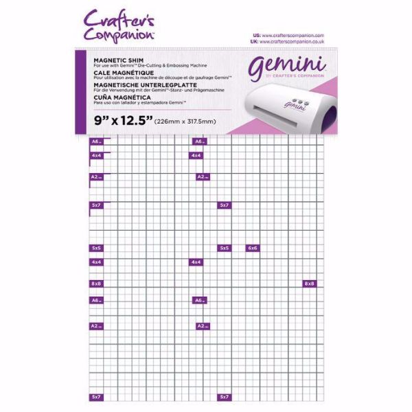 Gemini Magnetic Shim A4 til udstandsning af stof, papir, karton og andet til patchwork, scrapbooking og kort