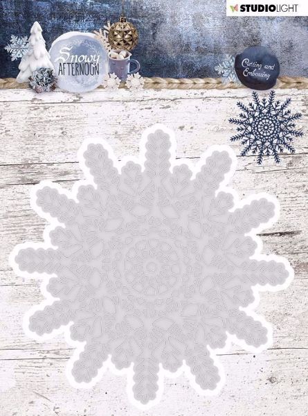 Snowy Afternoon - Snefnug dies standsejern til scrapbooking og kort fra Studio Light  - StencilSA216