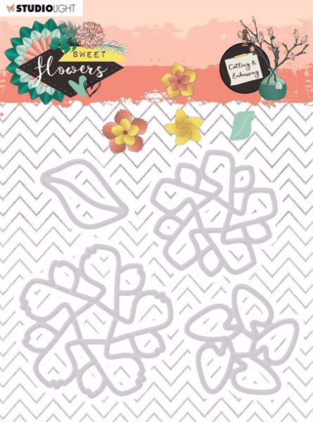 Sweet Flowers - Blomster dies standsejern til scrapbooking og kort fra Studio Light  - StencilSFL242