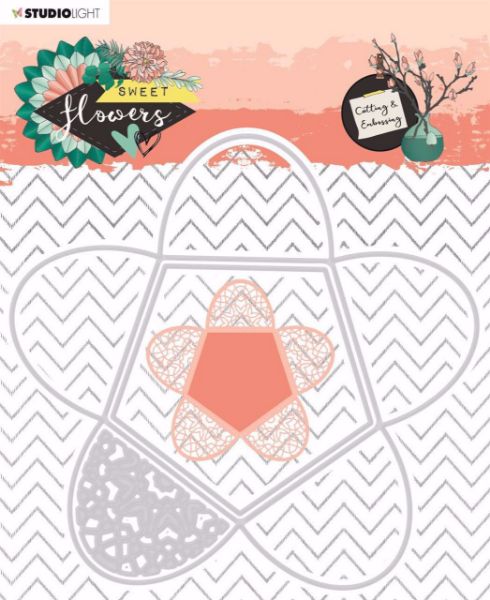 Sweet Flowers - Doily dies standsejern til scrapbooking og kort fra Studio Light  - StencilSFL246