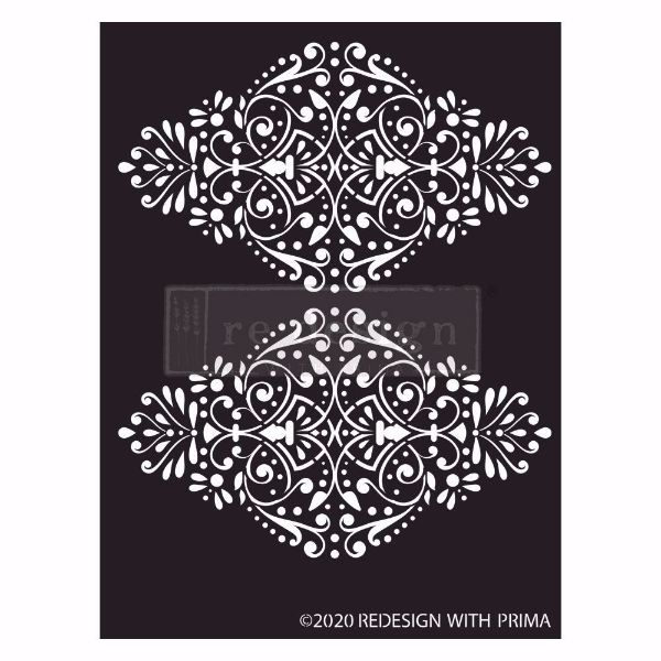 Re-design with Prima Decor Stencils - Dotted Flourish - 650544