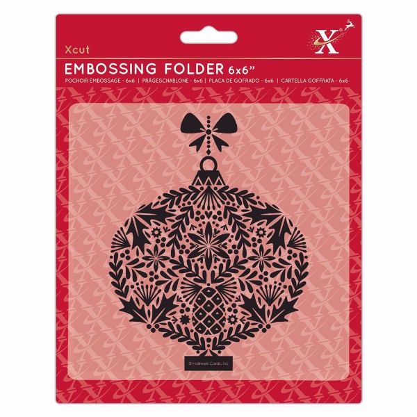 Foliage Bauble -  embossing folder fra X-cut, XCU515929