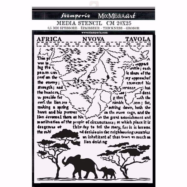 Savana Africa KSTD099 mask, stencil fra Stamperia