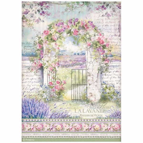 Stamperia Ris papir til decoupage scrapbooking og kort - DFSA4672 - Provence Arch