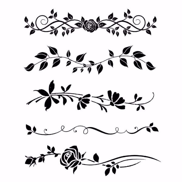 Bordure Rose - KSTD037 mask, stencil fra Stamperia