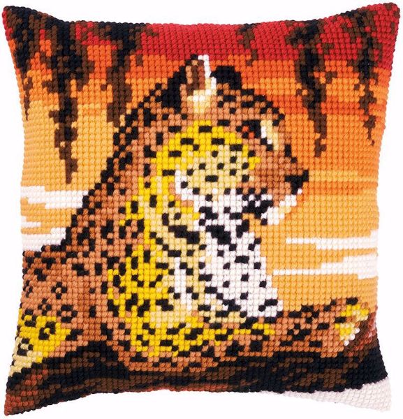 Korssting Pude Broderi Kit - Leopard PN-0162253 fra Vervaco