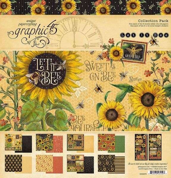 Papir blok 12x12 fra Graphic 45 - Let it Bee - 4502376