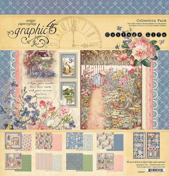 Papir blok 12x12 fra Graphic 45 - Cottage Life - 4502397