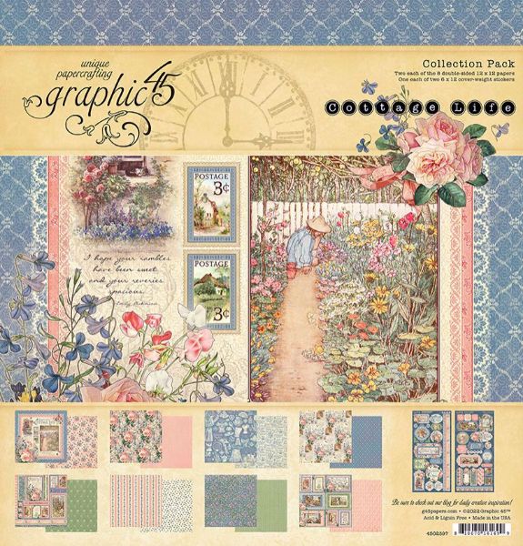 Papir blok 12x12 fra Graphic 45 - Cottage Life - 4502397