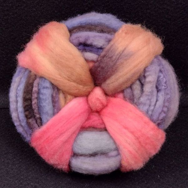 Håndmalet spindefibre af BFL - Blueface Leicester - BFL-03