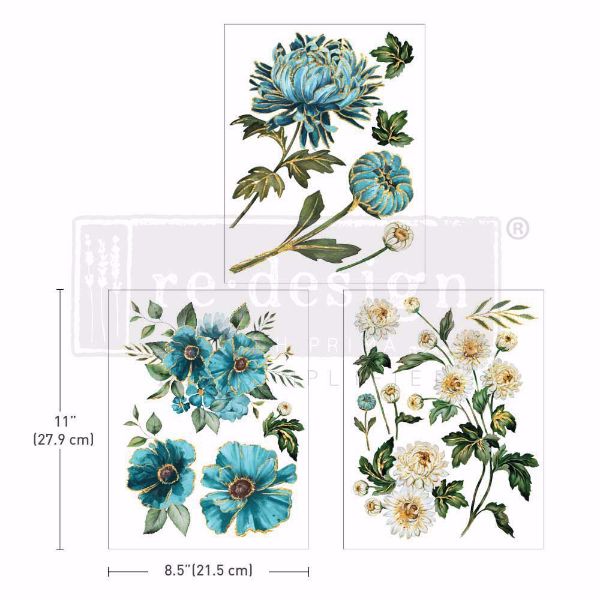 Re-design with Prima - Gilded Floral - 3 stk af 21,5 x 28 cm Decor Transfer - 659264