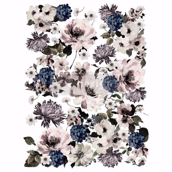 Re-design with Prima - Dark Floral - 60 x 88 cm Decor Transfer - 641719