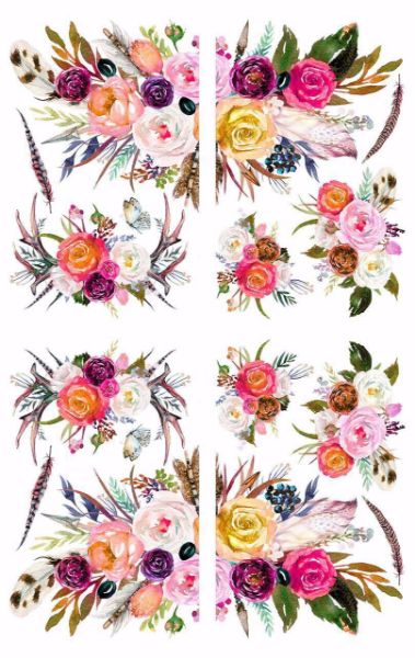 Belles And Whistles - Flower Child - 61 x 96 cm Decor Transfer - DXBW28470