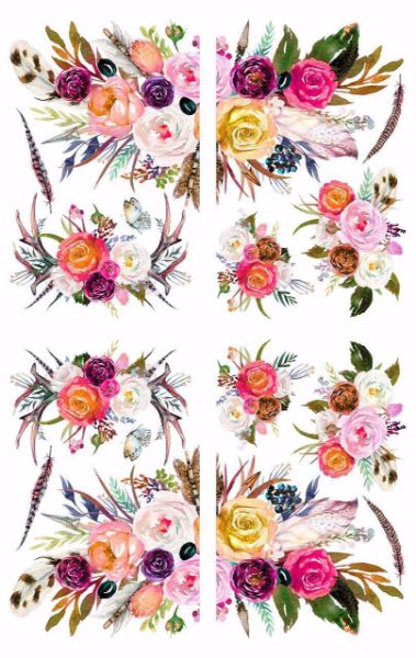 Belles And Whistles - Flower Child - 61 x 96 cm Decor Transfer - DXBW28470