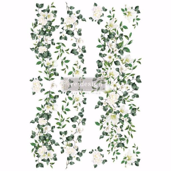 Re-design with Prima - Trellis Flowers - 61 x 89 cm Decor Transfer - 656447