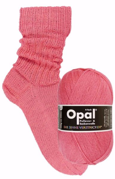 Ensfarvet Opal Uni slidstærkt strømpegarn - 9940 Feenrosa ( Pink)