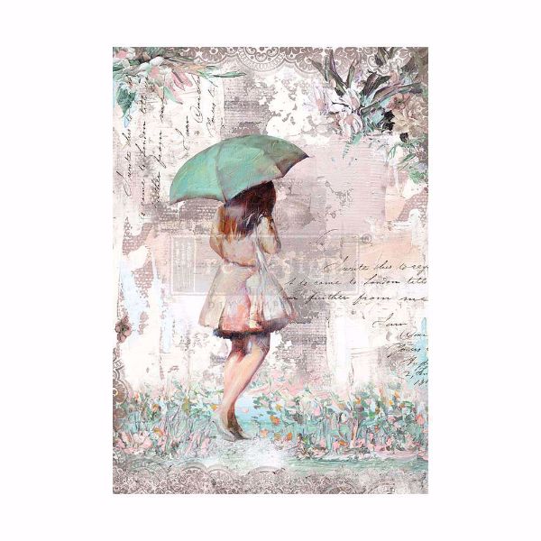 Découpage Fiber - A1 - Rainy Afternoon  -  til dekoration af møbler mm - 660536