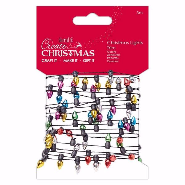 Julelys - Christmas Lights Trim - 3 m dekorationssnor med små "lys" - PMA 356952 