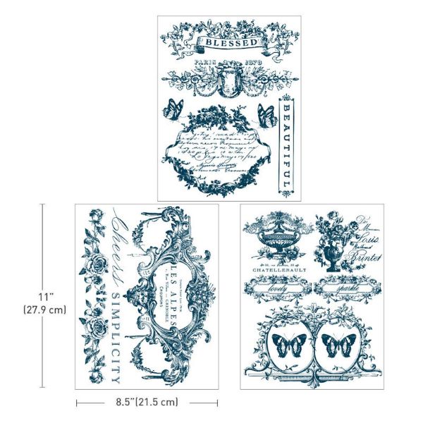 Re-design with Prima - Vintage Greenhouse - 3 stk af 21,5 x 28 cm Decor Transfer - 659271