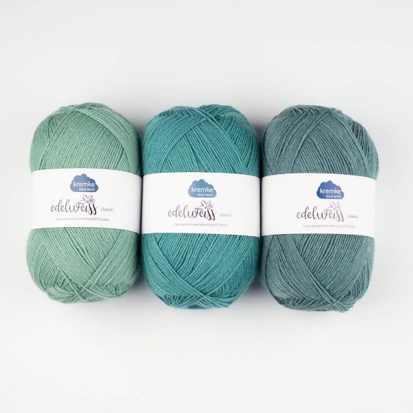 Edelweis Classic 100 gram - Kremke Soul Wool - Strømpegarn