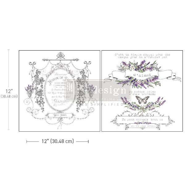 Re-design with Prima - Maison De Paris - 2 stk af 30 x 30 cm Decor Transfer - 663612