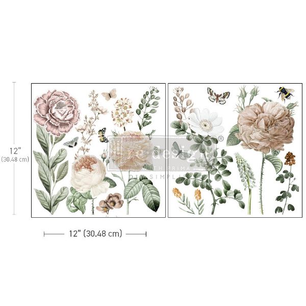 Re-design with Prima - An Afternoon in the Garden - 2 stk af 30 x 30 cm Decor Transfer - 663506