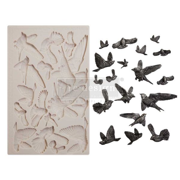 Re-Design with Prima Flocking Birds silikone Form - Flyvende Fugle - 969516