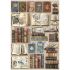 Stamperia Vintage Library A4 Rice Paper Backgrounds kollektion (6 stk) - DFSA4XVL